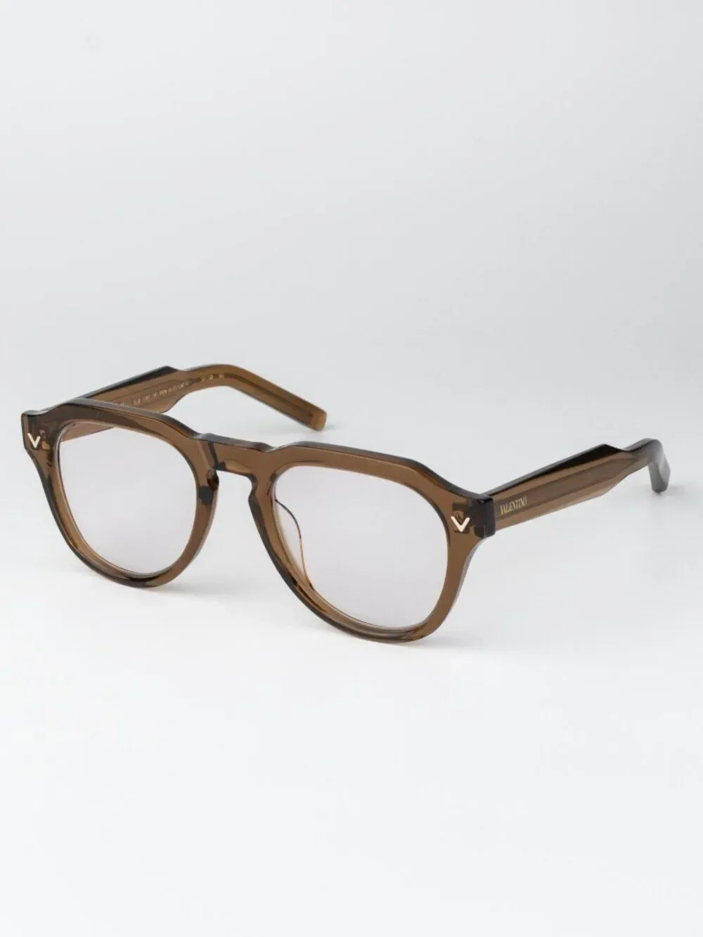 Valentino Women Eyeglasses Transparent Brown Pilot V-TALE II VLX-139 C